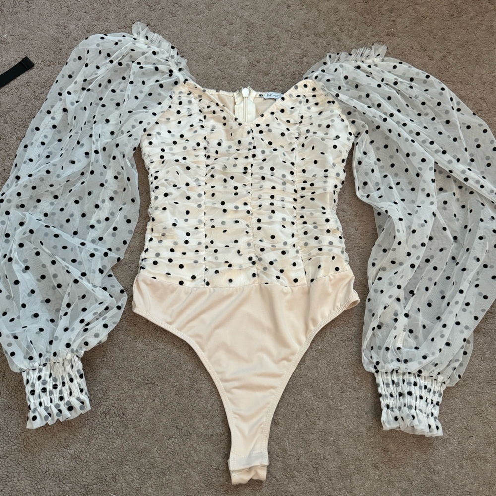 Polka dot bodysuit